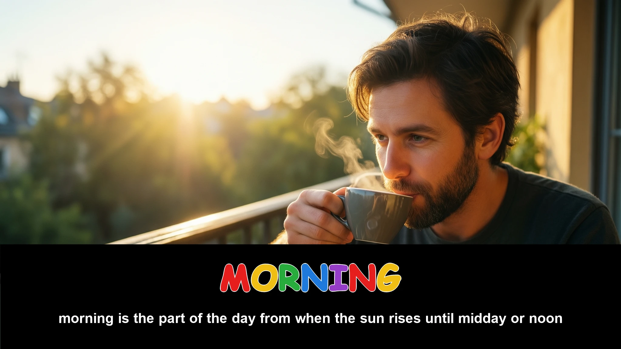 English Illustration for morning